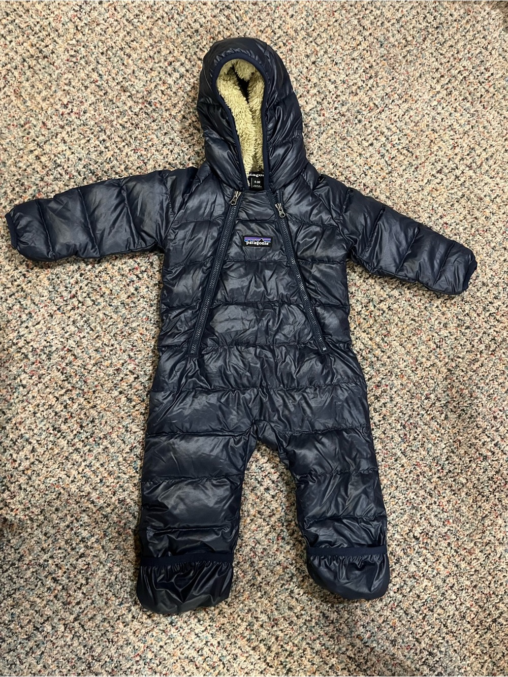 Patagonia Navy Infant Puffer Bunting 0-3M